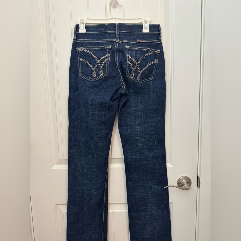 Blue Boot Cut Jeans Classic Denim Style - Picture 5 of 6